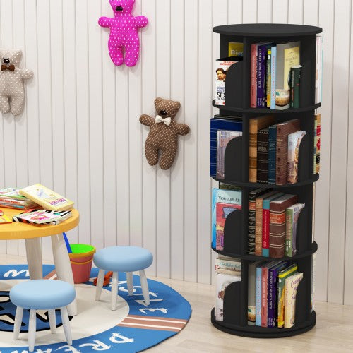 4 Tier 360° Rotating Stackable Shelves Bookshelf Organizer 4 Tier 360° Rotating Stackable Shelves Bookshelf Organizer